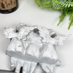 White Cherub Triplets Ornament -Home Decoration IMG E9043 editedU