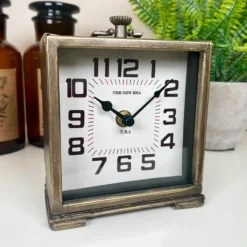 Antique Brass Square Carriage Clock