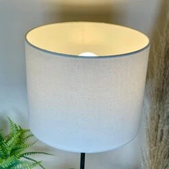 Black Bear Family Lamp With White Drum Shade -Home Decoration IMG E9086