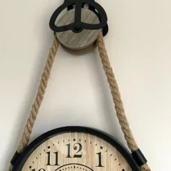 Hanging Clock On Rope Pulley 9 Hanging Clock On Rope Pulley -Home Decoration IMG E9095