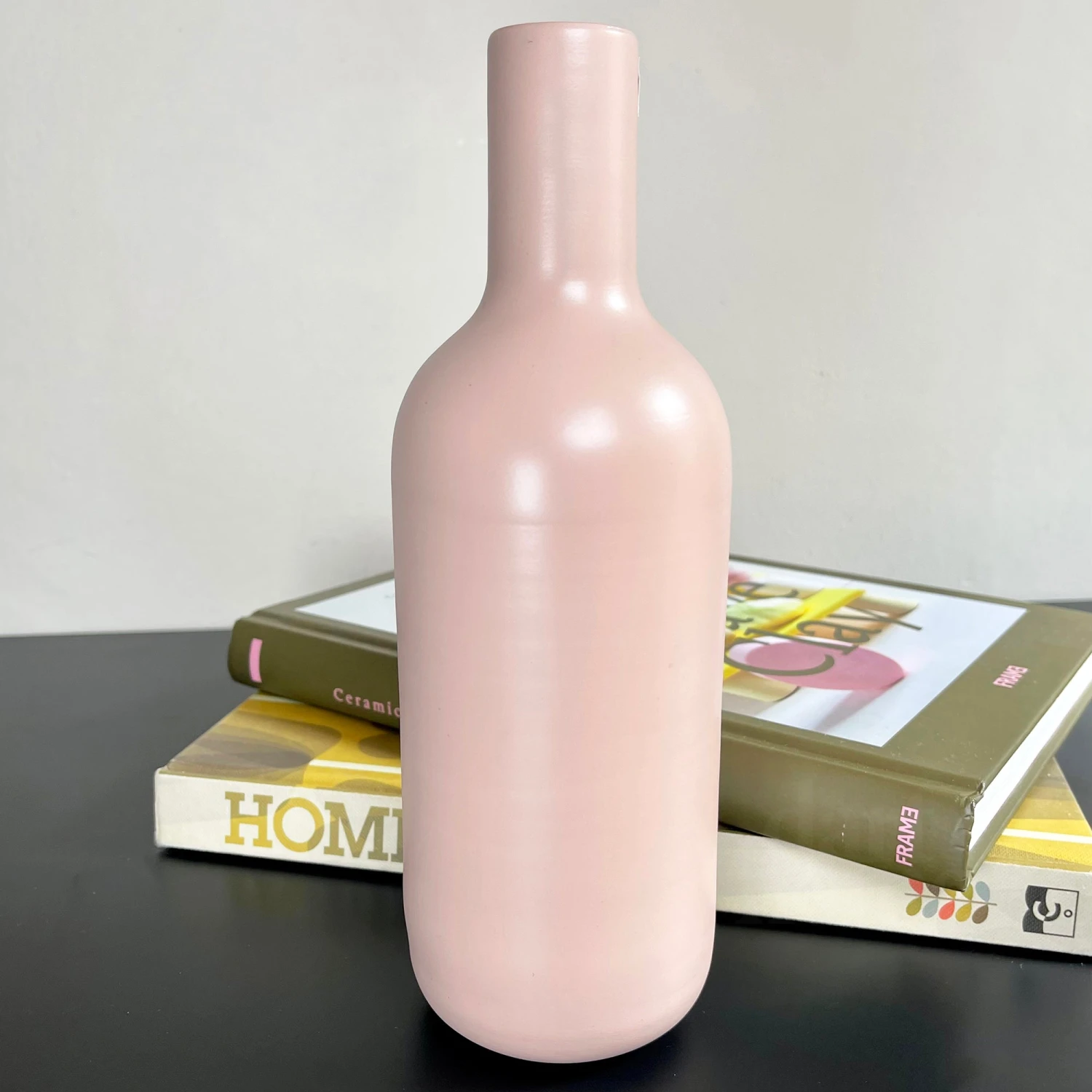 Nordic Blush Pink Bottle Vase 1 Nordic Blush Pink Bottle Vase