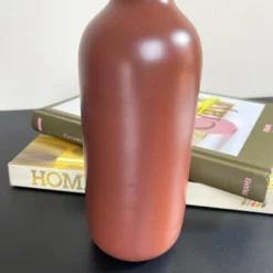 Nordic Oxide Red Ceramic Bottle Vase -Home Decoration IMG E9161 editedDF