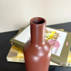 Nordic Oxide Red Ceramic Bottle Vase -Home Decoration IMG E9162 editedDG