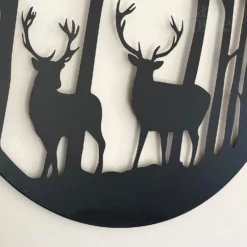 Black Stags In Forest Silhouette Wall Art -Home Decoration IMG E9349 editedAP