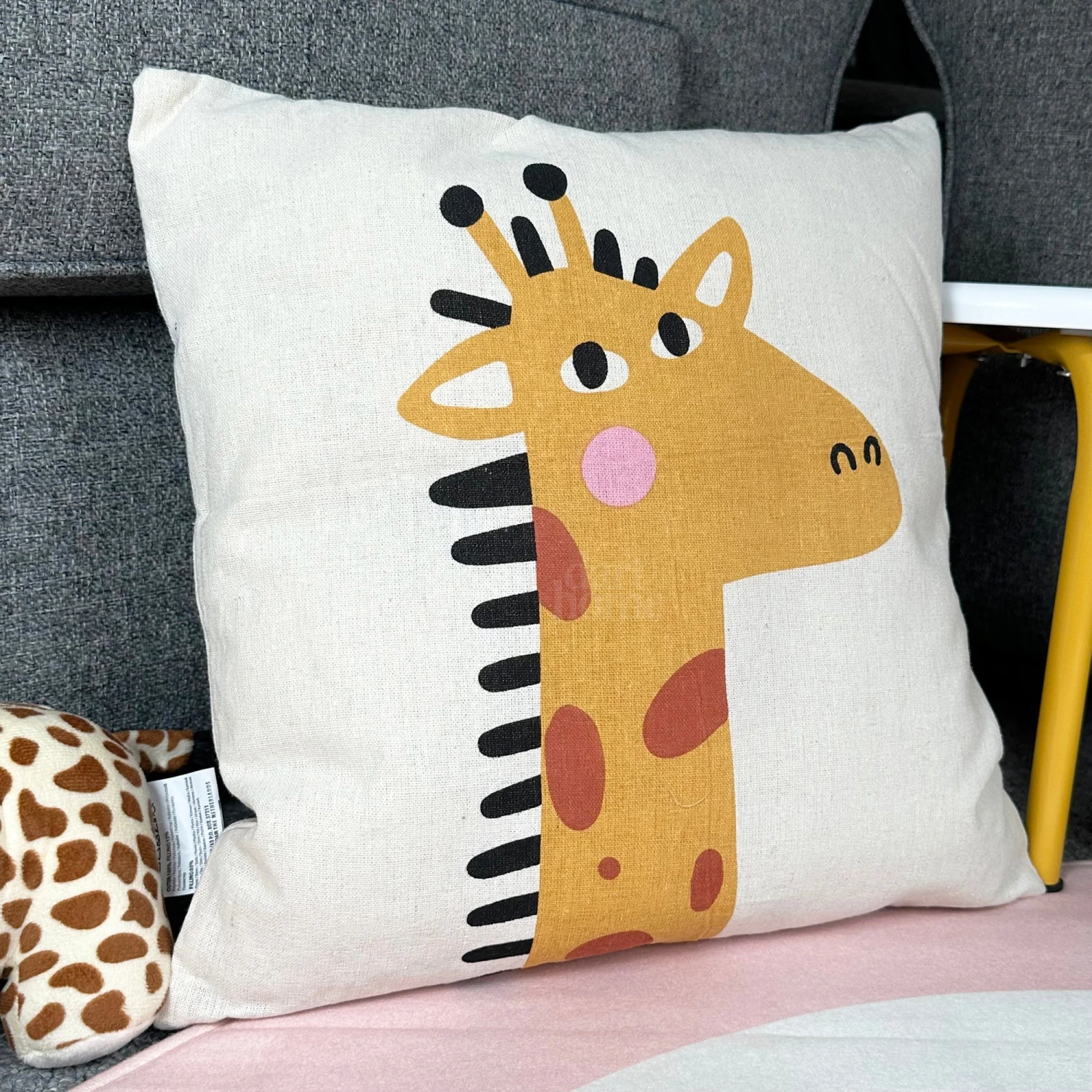 Safari Childrens Cushion - Giraffe 4 Safari Childrens Cushion - Giraffe - Image 4