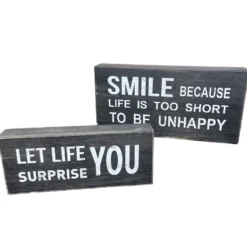 Black Sentiment Message Blocks - Set Of 2 -Home Decoration IMG E9562 editedGTcopy