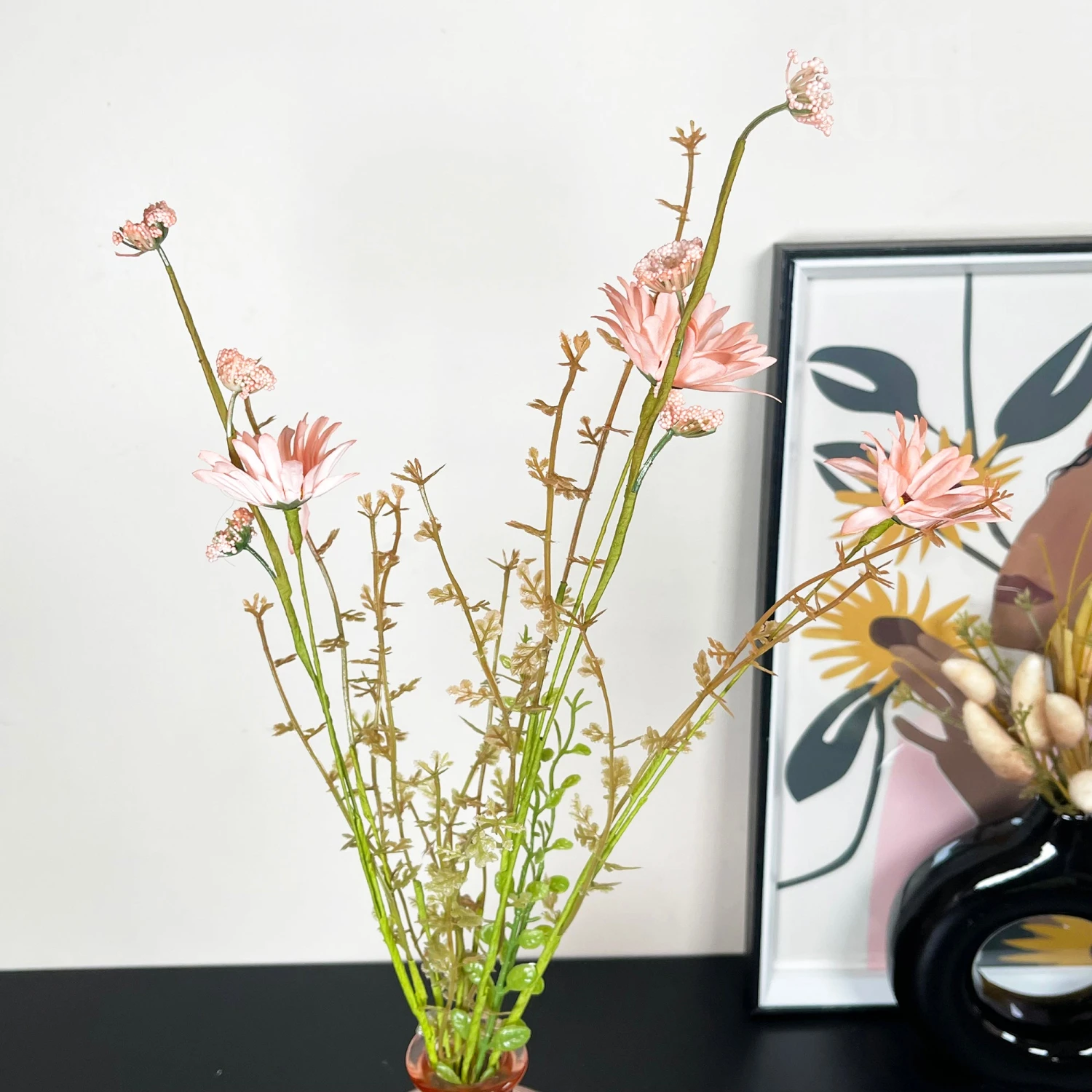 Artificial Pink Wild Flower Spray 2 Artificial Pink Wild Flower Spray - Image 2