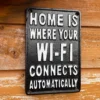 Wifi Connects Automatically Cast Iron Wall Plaque 21cm