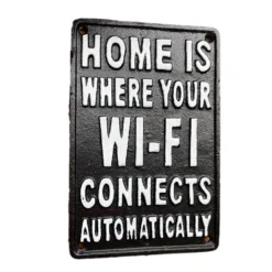 Wifi Connects Automatically Cast Iron Wall Plaque 21cm 9 Wifi Connects Automatically Cast Iron Wall Plaque 21cm -Home Decoration IMG E9706 editedKFcopy