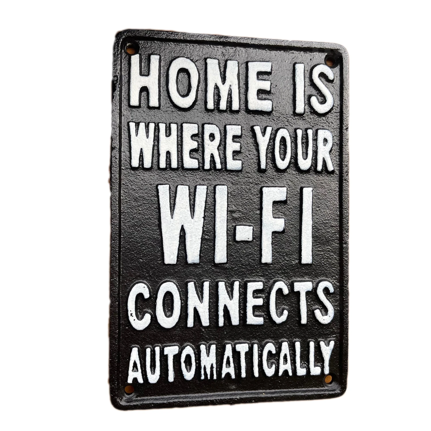 Wifi Connects Automatically Cast Iron Wall Plaque 21cm 5 Wifi Connects Automatically Cast Iron Wall Plaque 21cm - Image 5