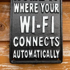 Wifi Connects Automatically Cast Iron Wall Plaque 21cm 7 Wifi Connects Automatically Cast Iron Wall Plaque 21cm -Home Decoration IMG E9710 editedKJ
