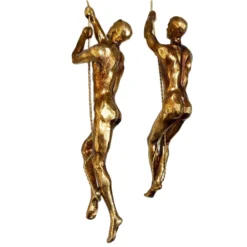 Set Of 2 Gold Climbing Men Figurines -Home Decoration IMG E9764 editedMEcopy