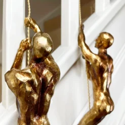 Set Of 2 Gold Climbing Men Figurines -Home Decoration IMG E9766 editedMG