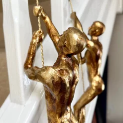 Set Of 2 Gold Climbing Men Figurines -Home Decoration IMG E9770 editedMK