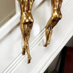 Set Of 2 Gold Climbing Men Figurines -Home Decoration IMG E9771 editedML