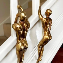 Set Of 2 Gold Climbing Men Figurines -Home Decoration IMG E9772 editedMM