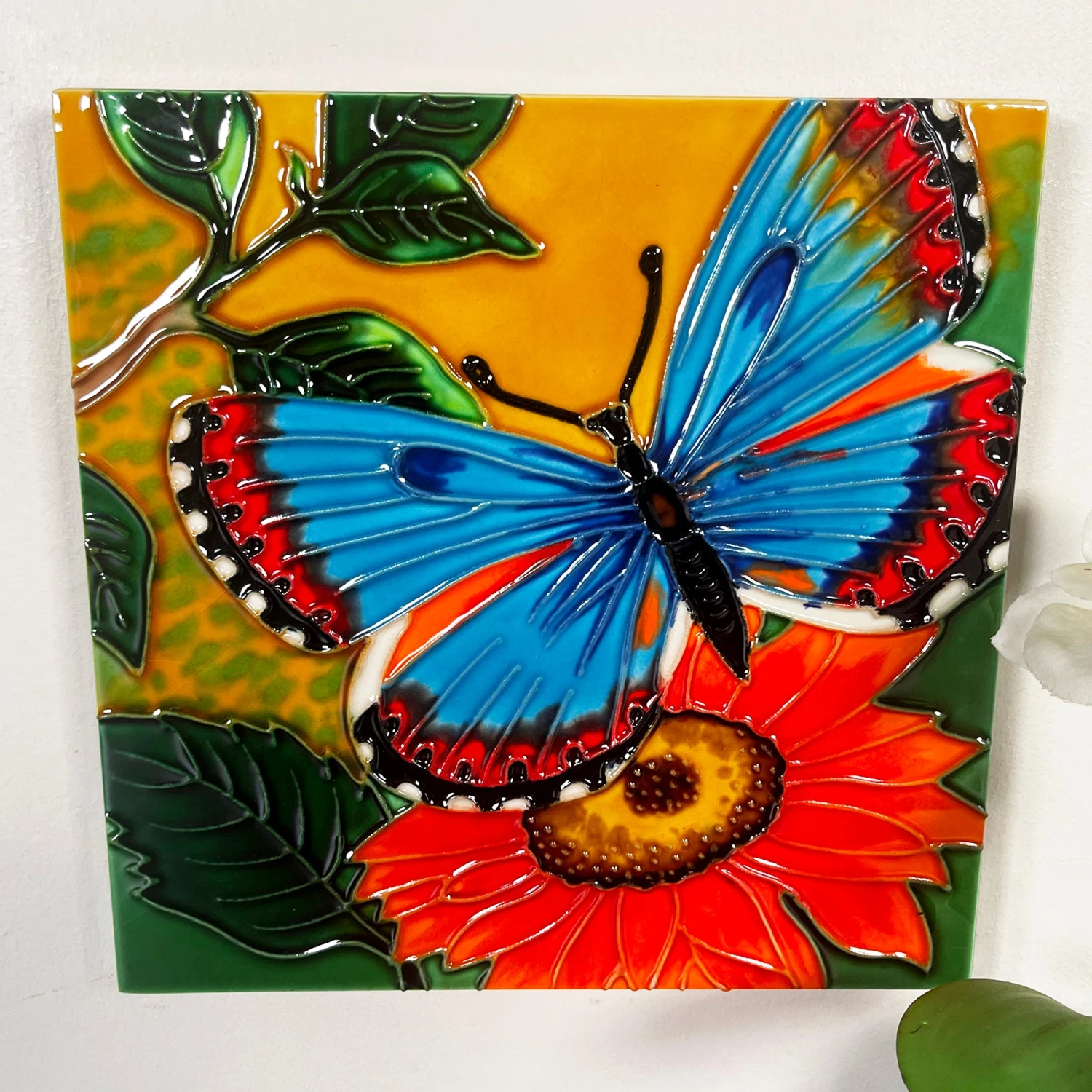 Butterfly Garden Ceramic Tile Wall Art 1 Butterfly Garden Ceramic Tile Wall Art