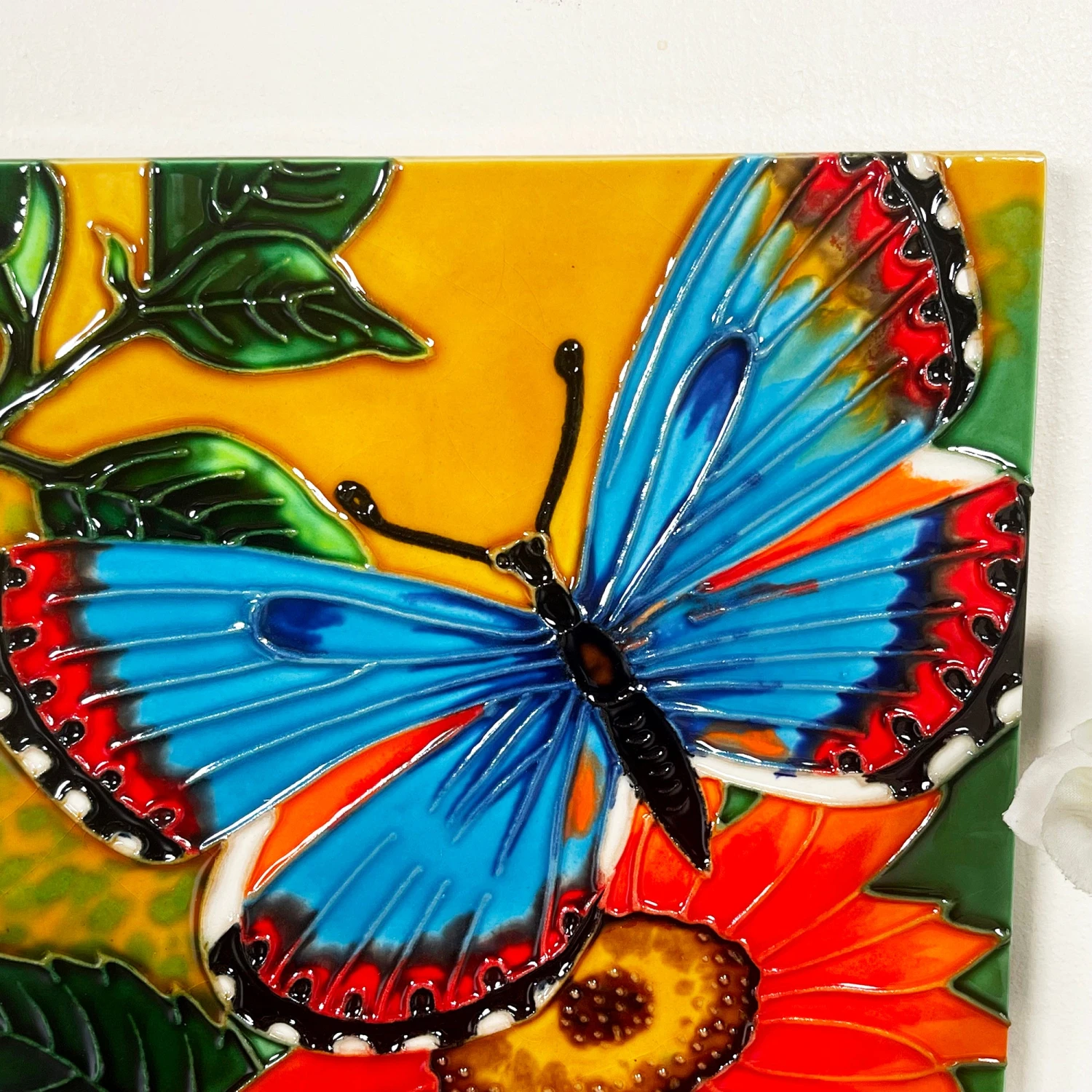Butterfly Garden Ceramic Tile Wall Art 2 Butterfly Garden Ceramic Tile Wall Art - Image 2