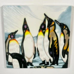 Penguin Meeting Ceramic Tile Wall Art