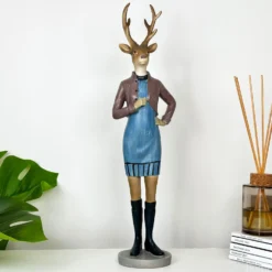 Gentleman And Lady Stag Ornament -Home Decoration IMG E9886