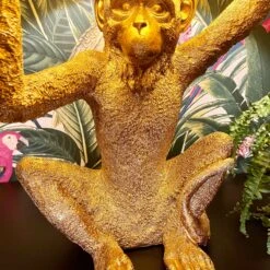 Large Gold Chimp Lamp -Home Decoration IMG E9886 edited50