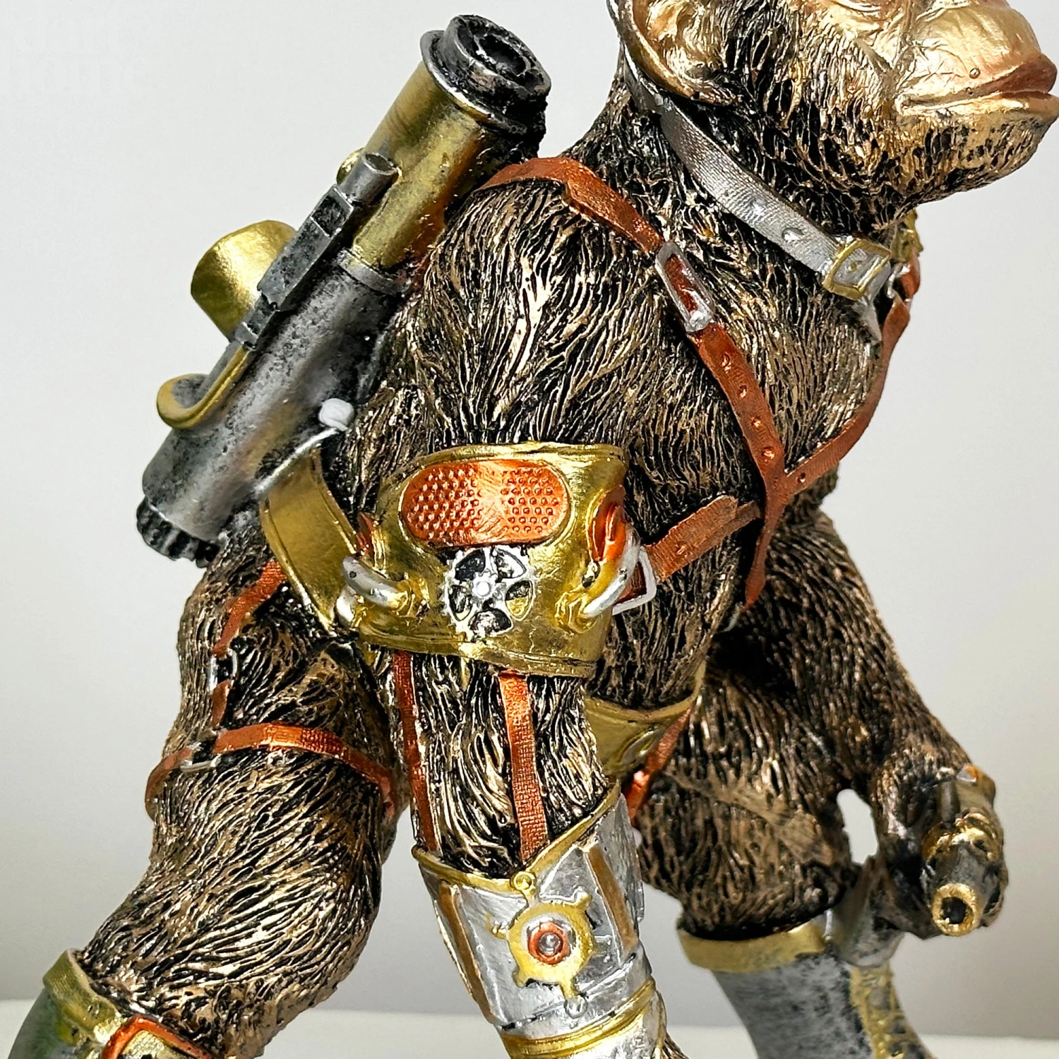 Gold Steampunk Monkey Sculpture 5 Gold Steampunk Monkey Sculpture - Image 5