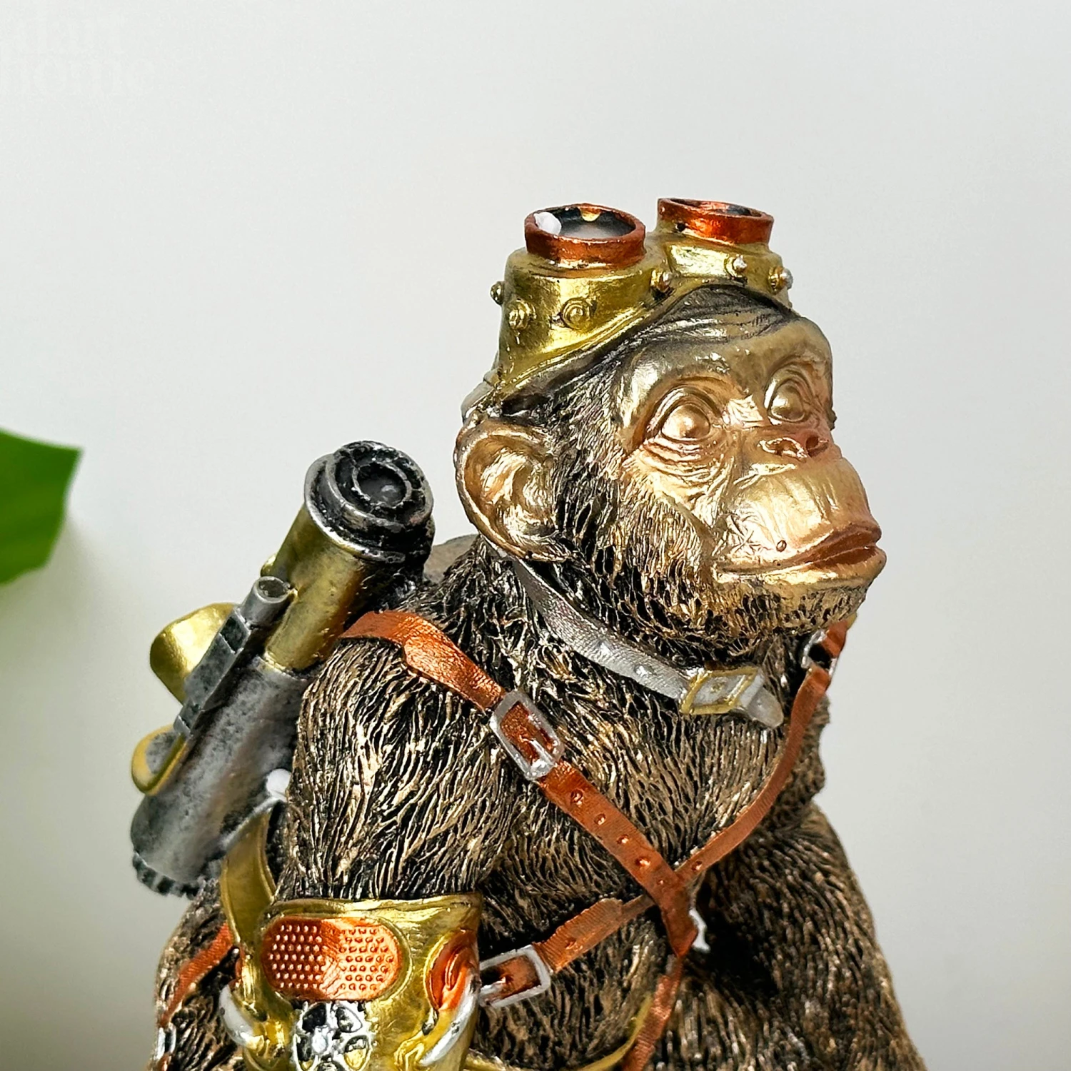 Gold Steampunk Monkey Sculpture 3 Gold Steampunk Monkey Sculpture - Image 3