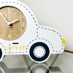 White Car Childrens Clock -Home Decoration IMG E9914