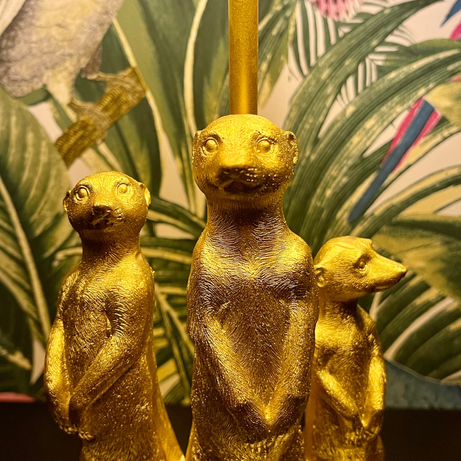 Large Gold Standing Meerkat Mob Table Lamp 3 Large Gold Standing Meerkat Mob Table Lamp - Image 3