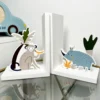 Safari Childrens Bookends - Monkey And Rhino