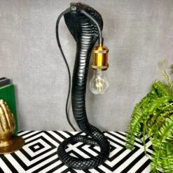 Black King Cobra Snake Lamp