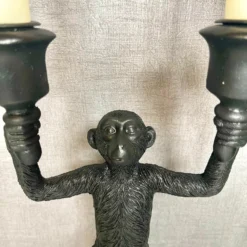 Black Monkey Double Candlestick Holder -Home Decoration IMG E9989 edited239