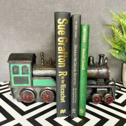 Resin Train Bookend Set