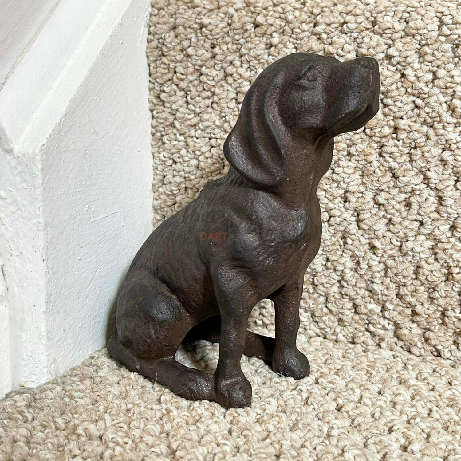 Cast Iron Sitting Dog Doorstop Ornament 15cm 1 Cast Iron Sitting Dog Doorstop Ornament 15cm